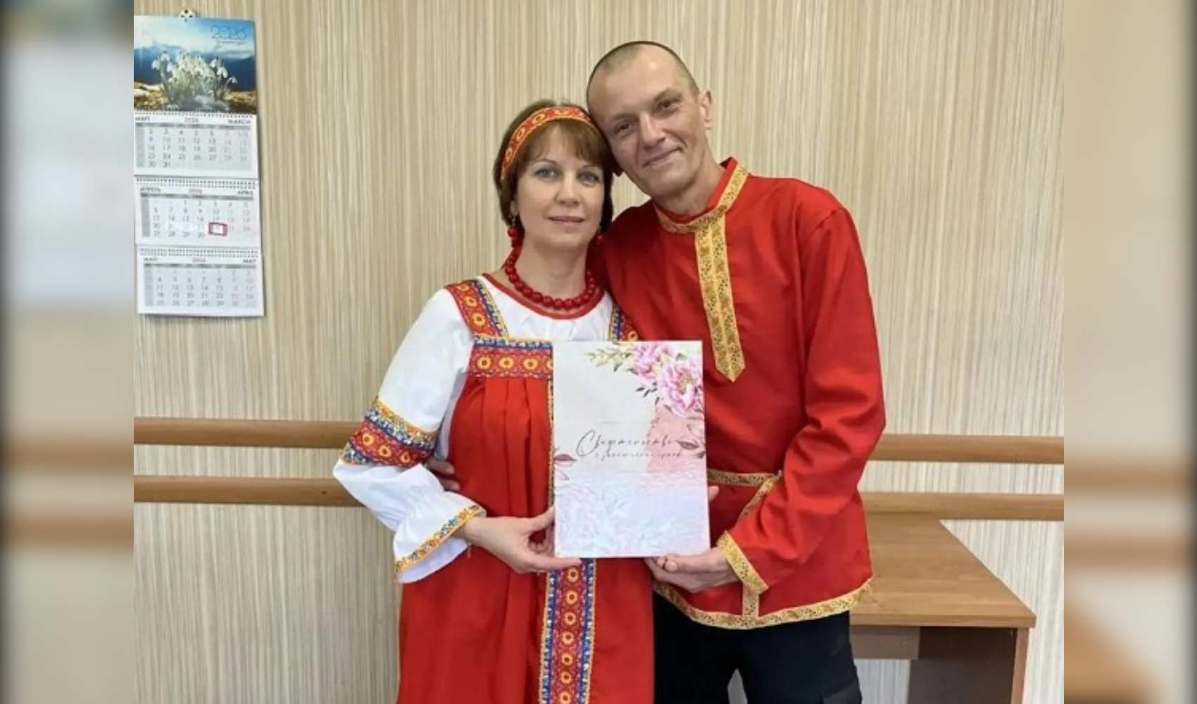 Воронежцы сыграли свадьбу в русском народном стиле